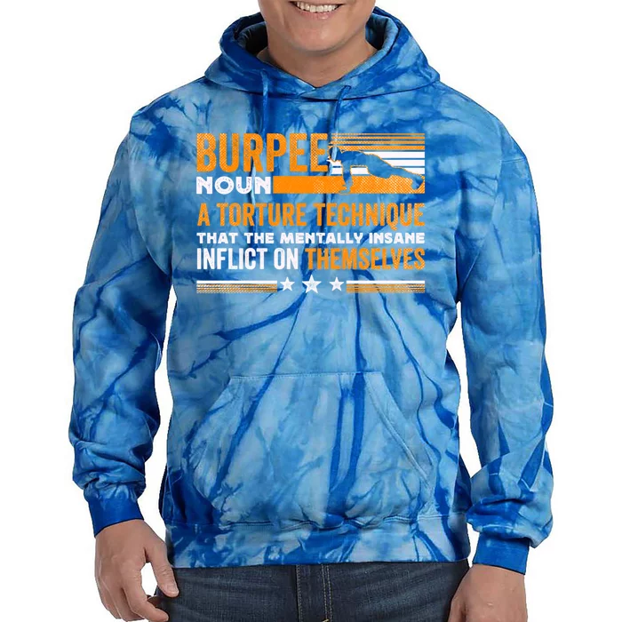 Burpee Calisthenics Workout Gift Tie Dye Hoodie