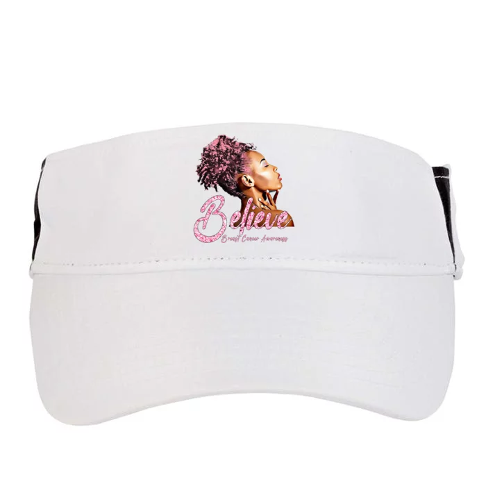 Breast Cancer Warrior Awareness Support Believe Adult Drive Performance Visor