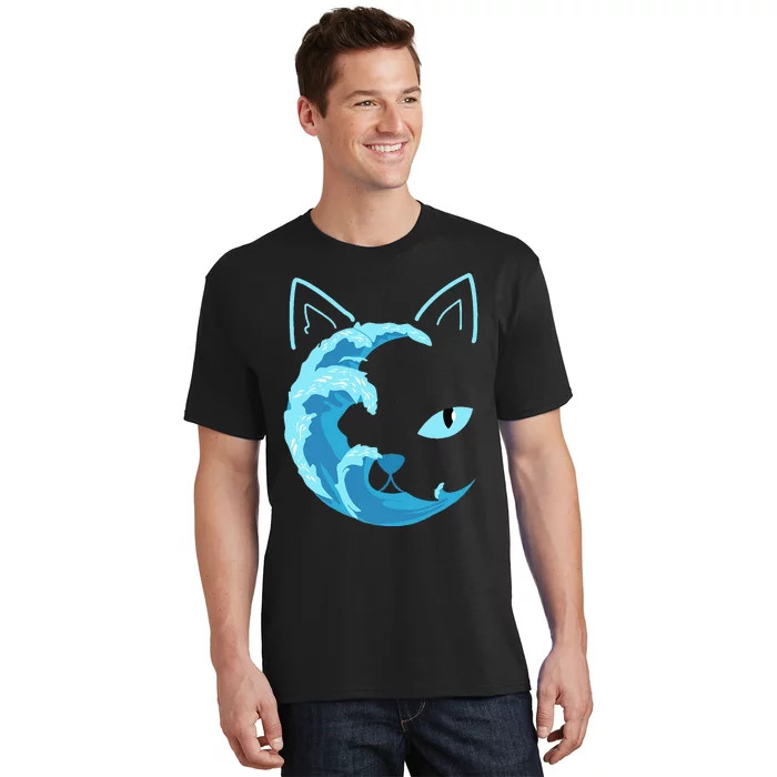 Blue Cats Wave For Kamala Funny Blue Wave Of Cat Ladies T-Shirt