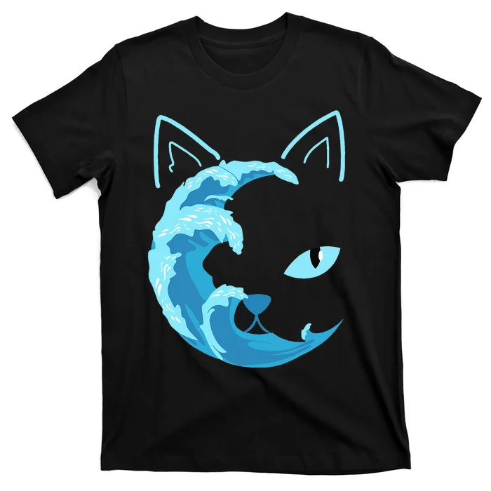 Blue Cats Wave For Kamala Funny Blue Wave Of Cat Ladies T-Shirt