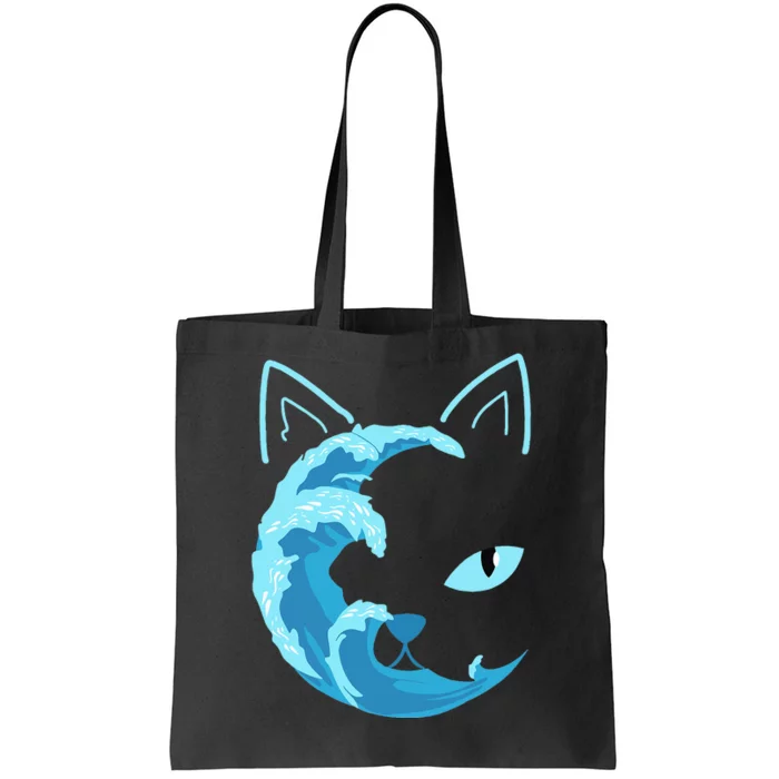 Blue Cats Wave For Kamala Funny Blue Wave Of Cat Ladies Tote Bag