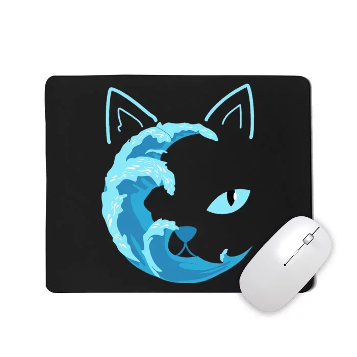 Blue Cats Wave For Kamala Funny Blue Wave Of Cat Ladies Mousepad