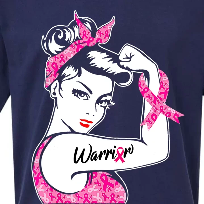 Breast Cancer Warrior Pink Ribbon Breast Cancer Awareness Sueded Cloud Jersey T-Shirt