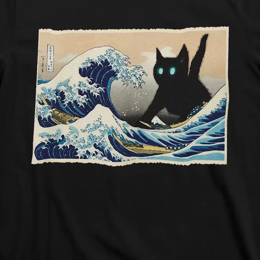 Blue Cats Wave For Kamala Funny Cat Lady T-Shirt