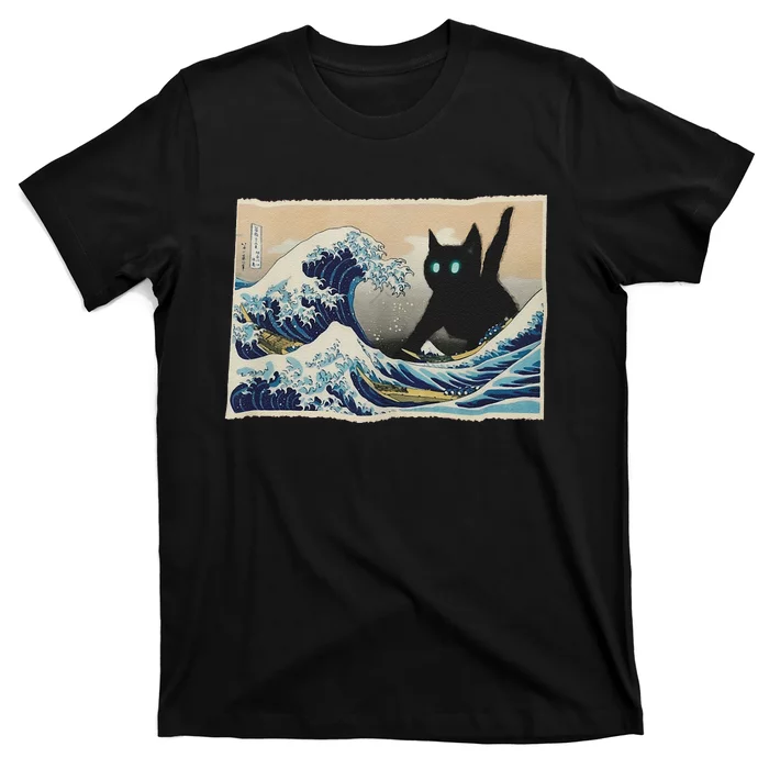 Blue Cats Wave For Kamala Funny Cat Lady T-Shirt