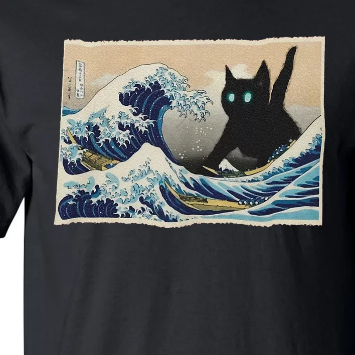 Blue Cats Wave For Kamala Funny Cat Lady Tall T-Shirt