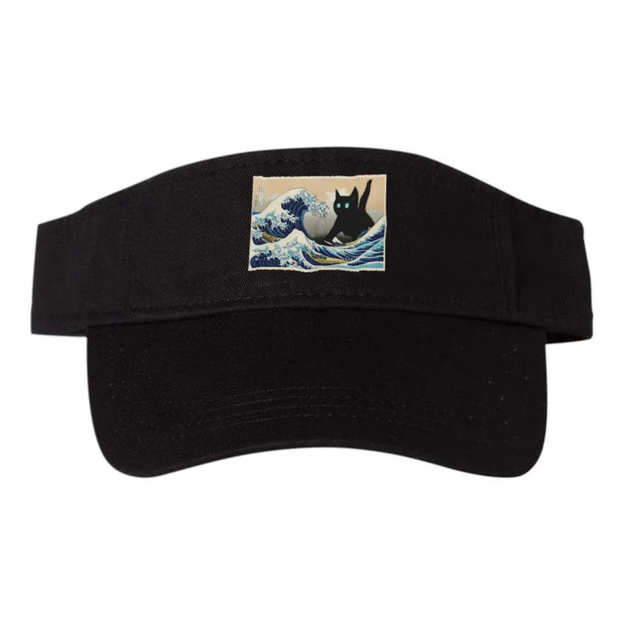 Blue Cats Wave For Kamala Funny Cat Lady Valucap Bio-Washed Visor