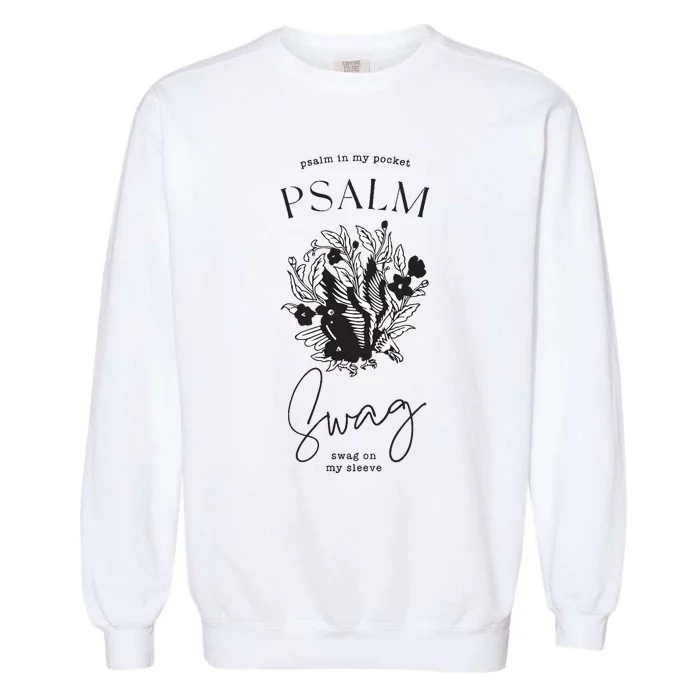 Boho Christian Women Psalm Swag Faithbased Jesus Graphic Garment-Dyed Sweatshirt