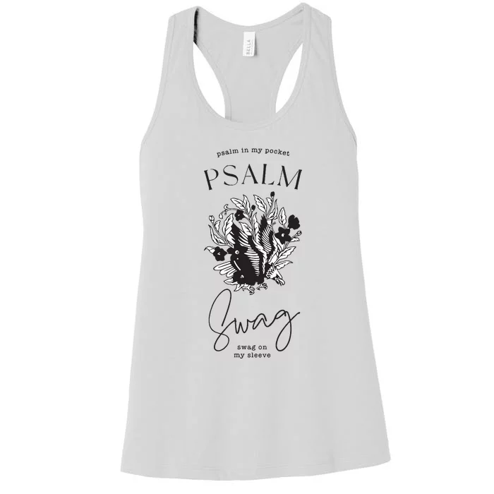 Boho Christian Women Psalm Swag Faithbased Jesus Graphic Women's Racerback Tank