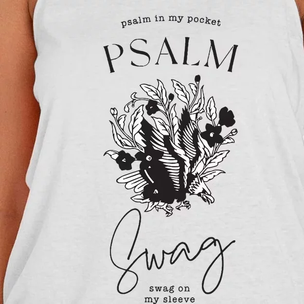 Boho Christian Women Psalm Swag Faithbased Jesus Graphic Women's Knotted Racerback Tank