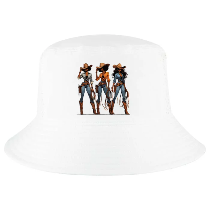 Black Cowgirl Western Rodeo Melanin Black History Texas Cool Comfort Performance Bucket Hat