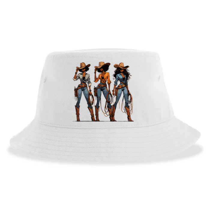 Black Cowgirl Western Rodeo Melanin Black History Texas Sustainable Bucket Hat