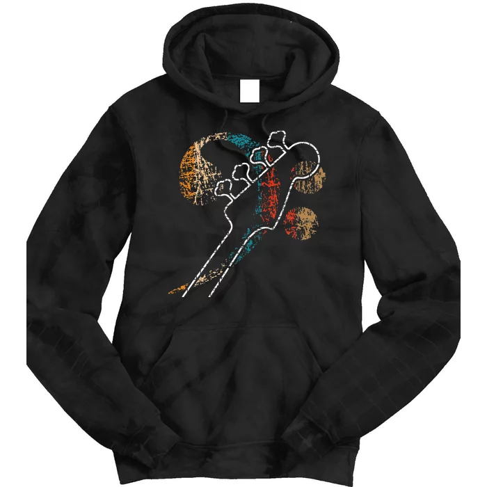 Bass Clef With Bassguitar Double Band Orchestra Tie Dye Hoodie