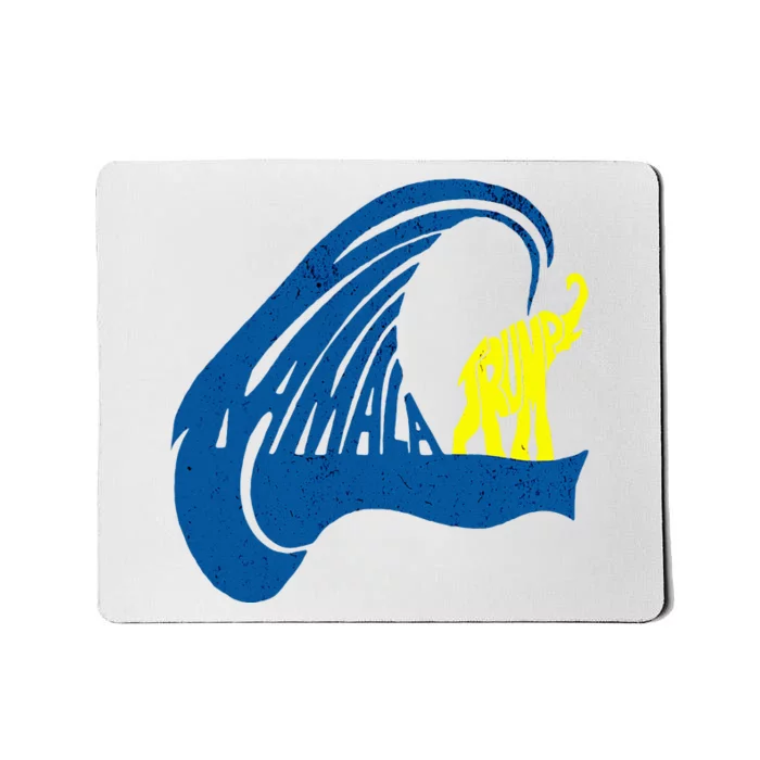 Blue Cats Wave For Kamala Funny Trump Elephant Mousepad