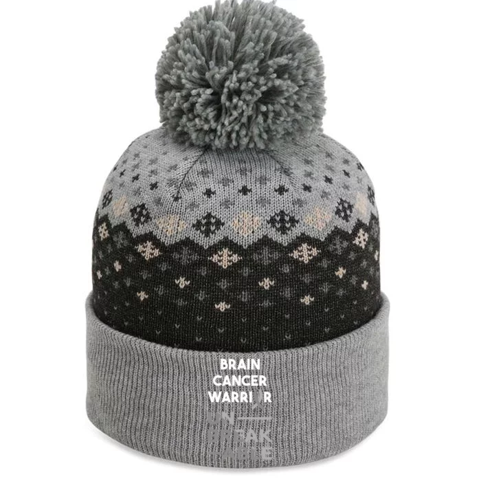 Brain Cancer Warrior Gift The Baniff Cuffed Pom Beanie