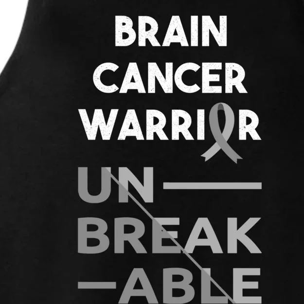 Brain Cancer Warrior Gift Ladies Tri-Blend Wicking Tank