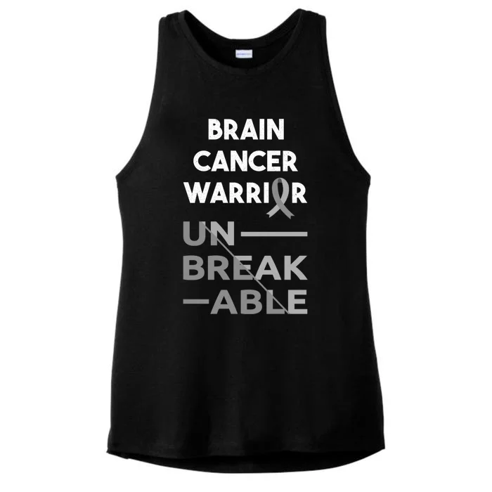 Brain Cancer Warrior Gift Ladies Tri-Blend Wicking Tank