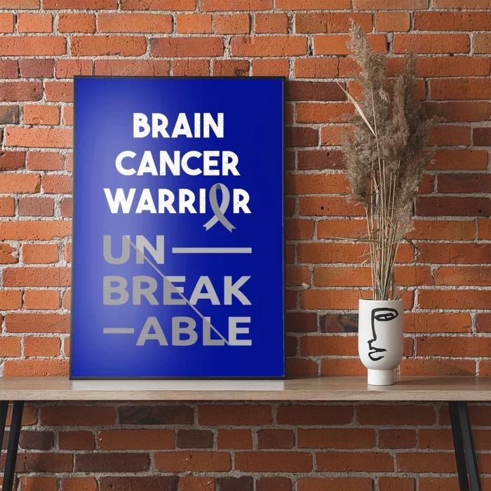 Brain Cancer Warrior Gift Poster