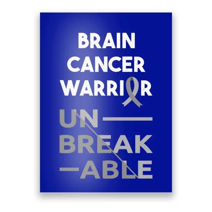 Brain Cancer Warrior Gift Poster