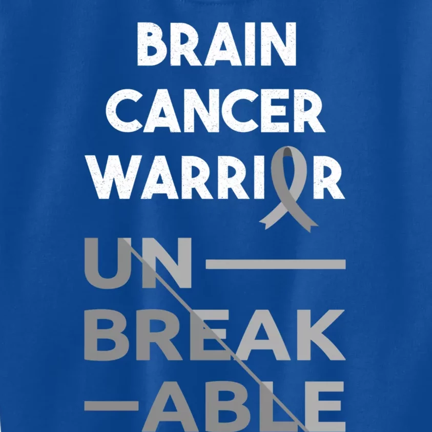 Brain Cancer Warrior Gift Kids Sweatshirt