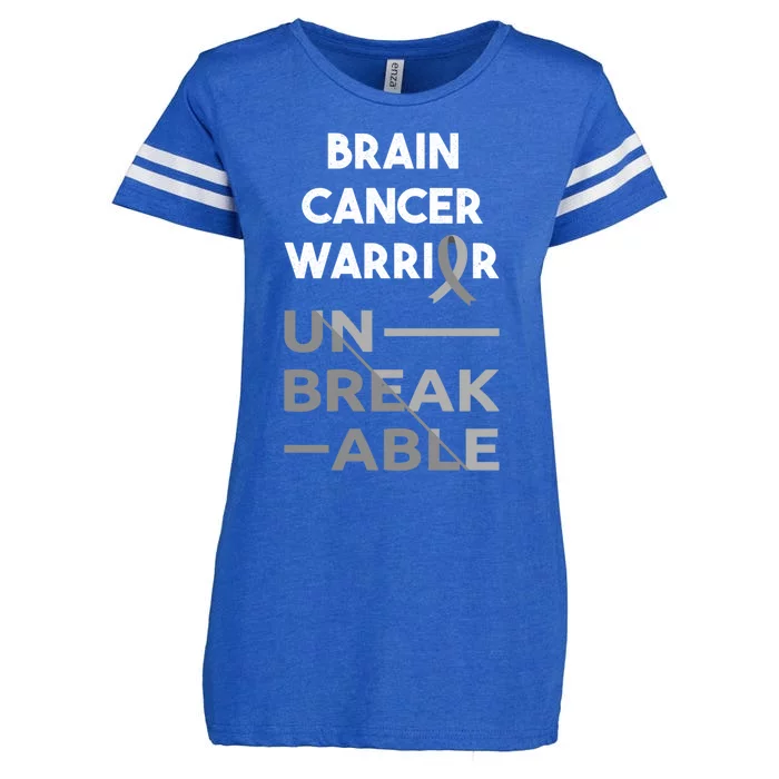 Brain Cancer Warrior Gift Enza Ladies Jersey Football T-Shirt