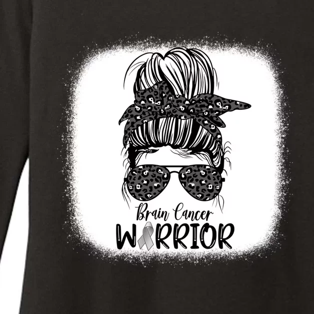 Brain Cancer Warrior Gift Womens CVC Long Sleeve Shirt