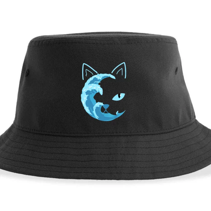 Blue Cats Wave For Kamala Funny Blue Wave Of Cat Ladies Sustainable Bucket Hat