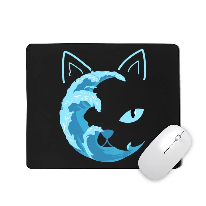 Blue Cats Wave For Kamala Funny Blue Wave Of Cat Ladies Mousepad