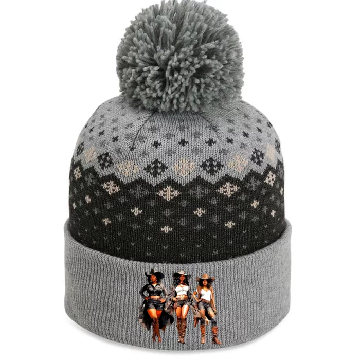 Black Cowgirl Western Rodeo Melanin Black History Texas The Baniff Cuffed Pom Beanie