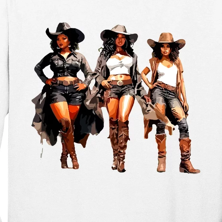 Black Cowgirl Western Rodeo Melanin Black History Texas Long Sleeve Shirt