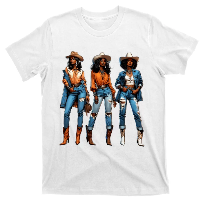 Black Cowgirl Western Rodeo Juneteenth Black History Texas T-Shirt