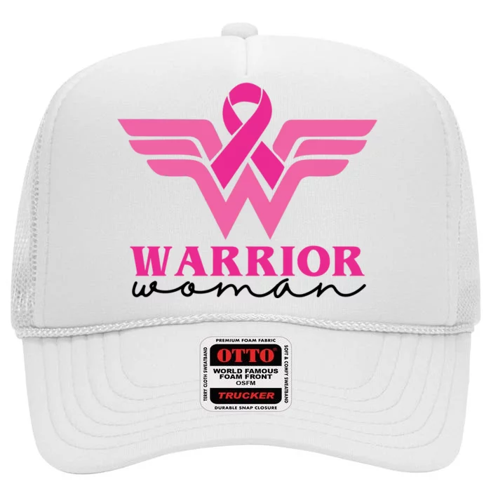 Breast Cancer Warrior Gift For Her High Crown Mesh Trucker Hat