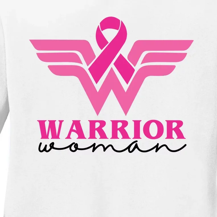 Breast Cancer Warrior Gift For Her Ladies Long Sleeve Shirt