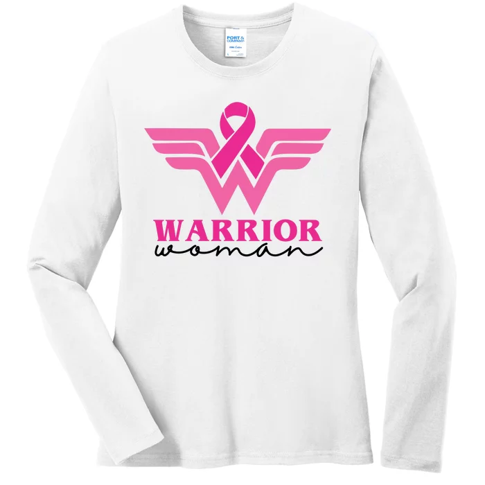 Breast Cancer Warrior Gift For Her Ladies Long Sleeve Shirt