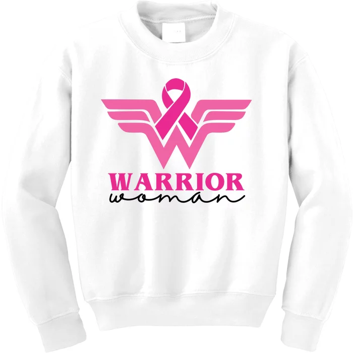 Breast Cancer Warrior Gift For Her Kids Sweatshirt