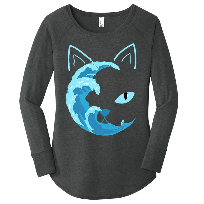 Blue Cats Wave For Kamala Funny Blue Wave Of Cat Ladies Women's Perfect Tri Tunic Long Sleeve Shirt