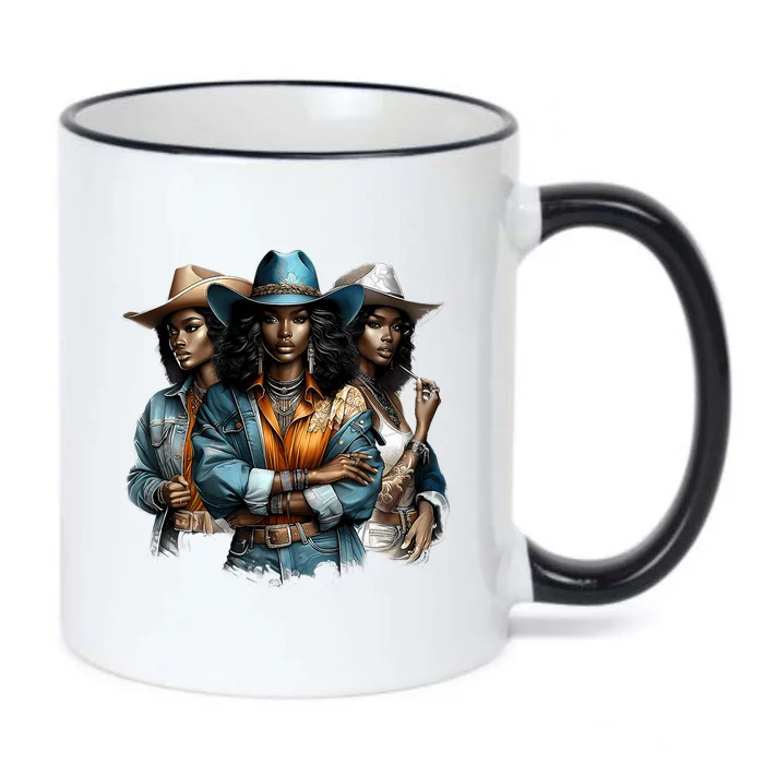 Black Cowgirl Western Rodeo Melanin Black History Juneteenth Gift Black Color Changing Mug