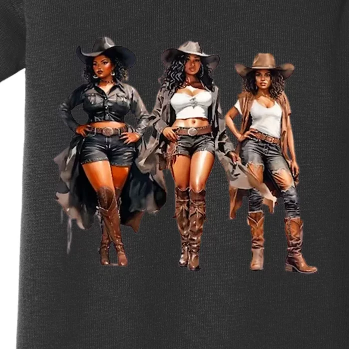 Black Cowgirl Western Rodeo Melanin Black History Texas Baby Bodysuit