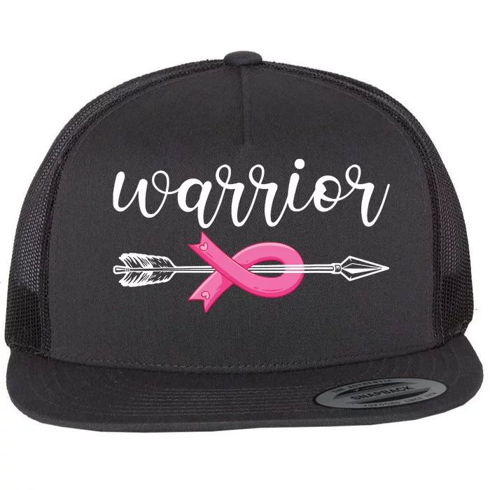 Breast Cancer Warrior Breast Cancer Awareness Flat Bill Trucker Hat