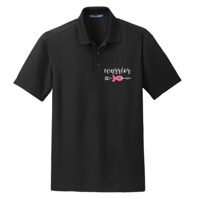 Breast Cancer Warrior Breast Cancer Awareness Dry Zone Grid Performance Polo