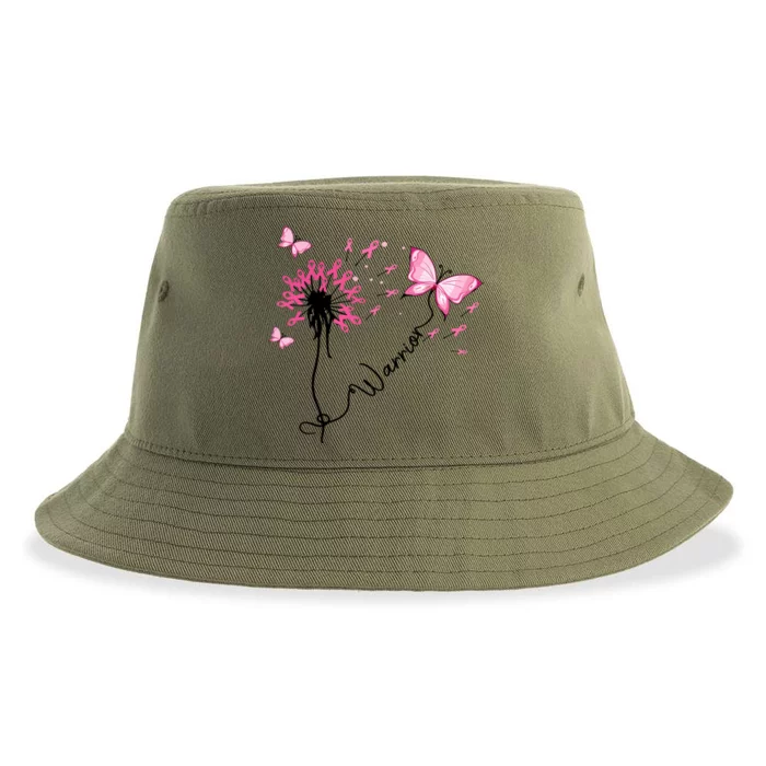 Breast Cancer Warrior Pink Ribbon Gift Sustainable Bucket Hat