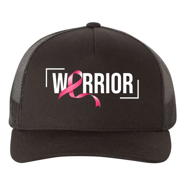 Breast Cancer Warrior Ribbon Yupoong Adult 5-Panel Trucker Hat