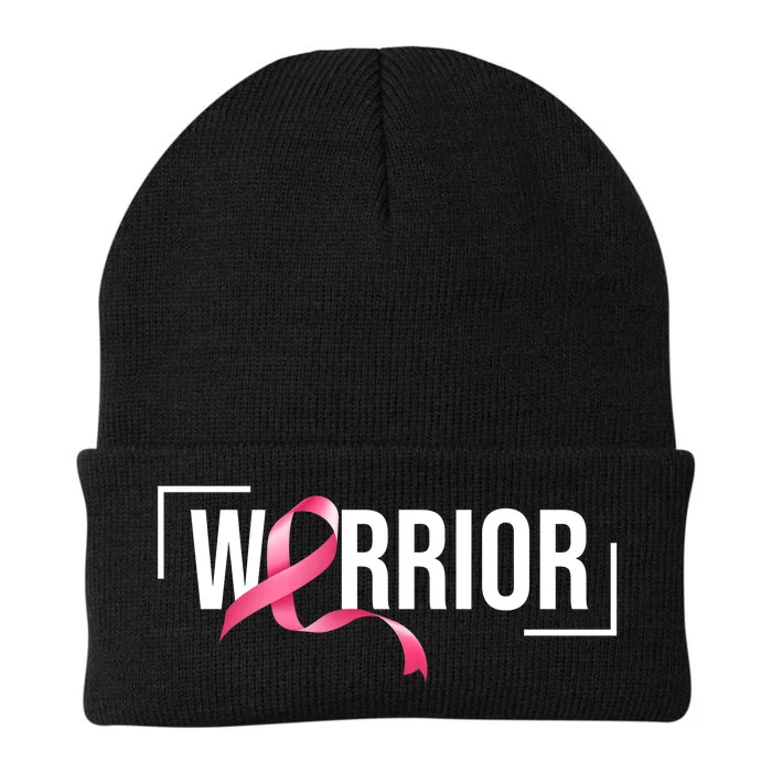 Breast Cancer Warrior Ribbon Knit Cap Winter Beanie