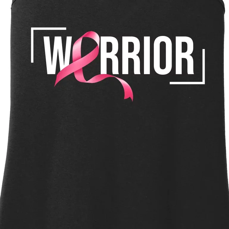 Breast Cancer Warrior Ribbon Ladies Essential Tank