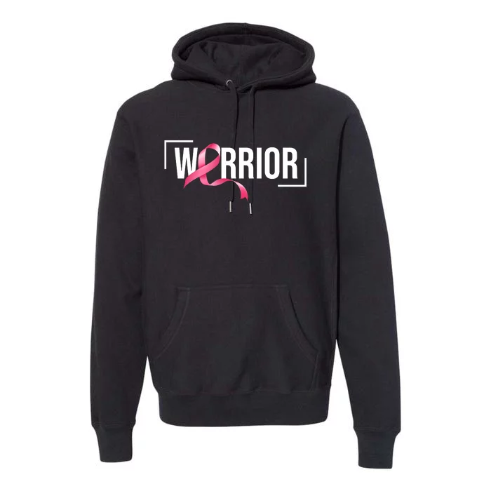 Breast Cancer Warrior Ribbon Premium Hoodie