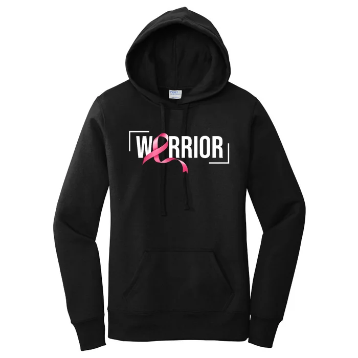 Breast Cancer Warrior Ribbon Women's Pullover Hoodie