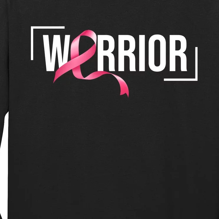 Breast Cancer Warrior Ribbon Tall Long Sleeve T-Shirt