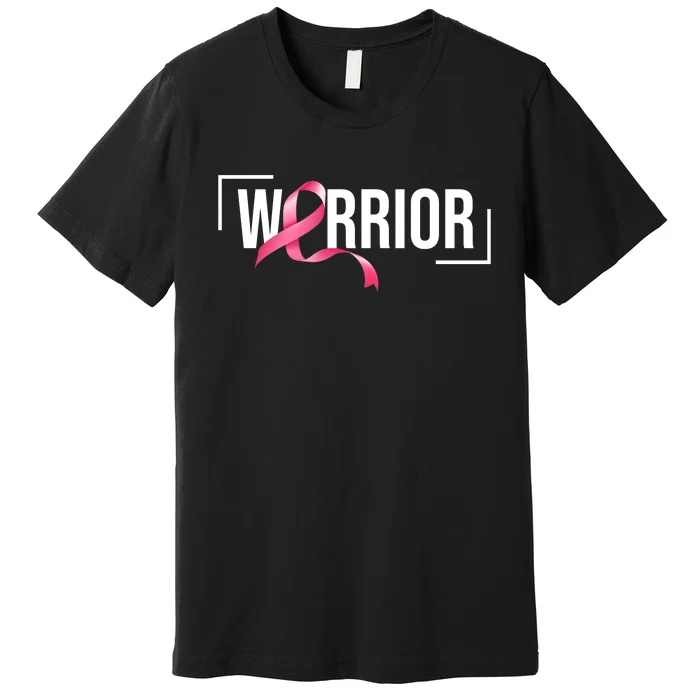 Breast Cancer Warrior Ribbon Premium T-Shirt