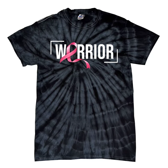 Breast Cancer Warrior Ribbon Tie-Dye T-Shirt