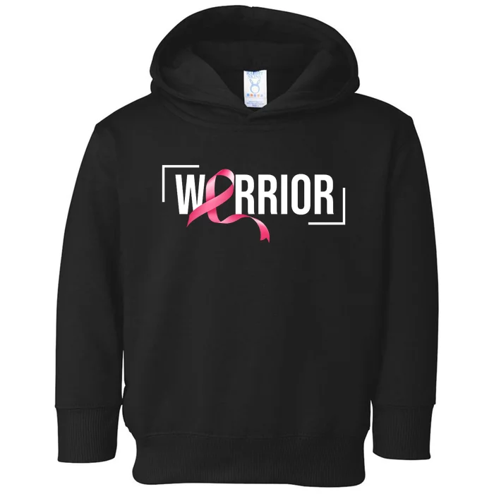 Breast Cancer Warrior Ribbon Toddler Hoodie